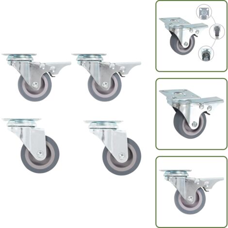 Ruote per tavoli - vidaXL Ruote Girevoli 4 pz 50 mm - Ruote per scaffali