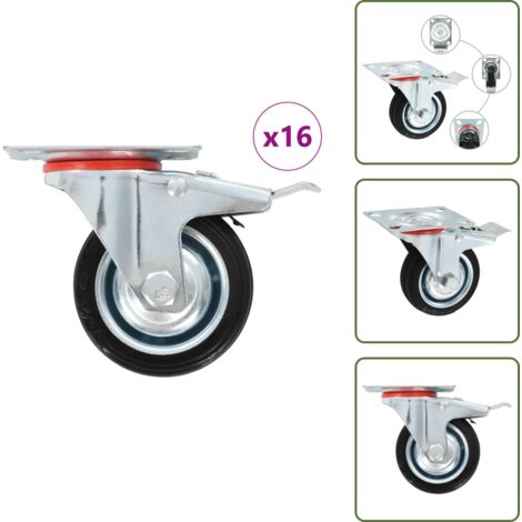 Ruote per tavoli - vidaXL Ruote Girevoli 8 pz 75 mm - Ruote per scaffali