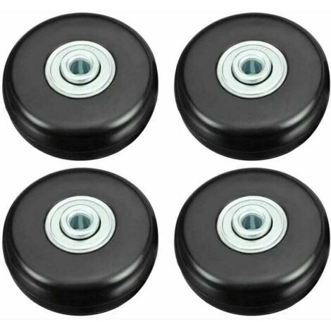 Ruote per valigie, ruote per riparazione valigie per bagagli, resistenti, da 50 mm, in gomma, universali, di ricambio, per trasporto, 4 pezzi, per valigie/bagagli/zaini/viaggi