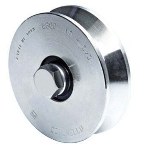 RUOTE RUOTA COMUNELLO PER CANCELLI CON BULLO ART. 305V - Ø MM. 120 - PORTATA 450