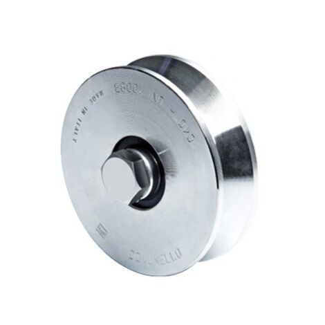 RUOTE RUOTA COMUNELLO PER CANCELLI CON BULLO ART. 305V - Ø MM. 140 - PORTATA 550