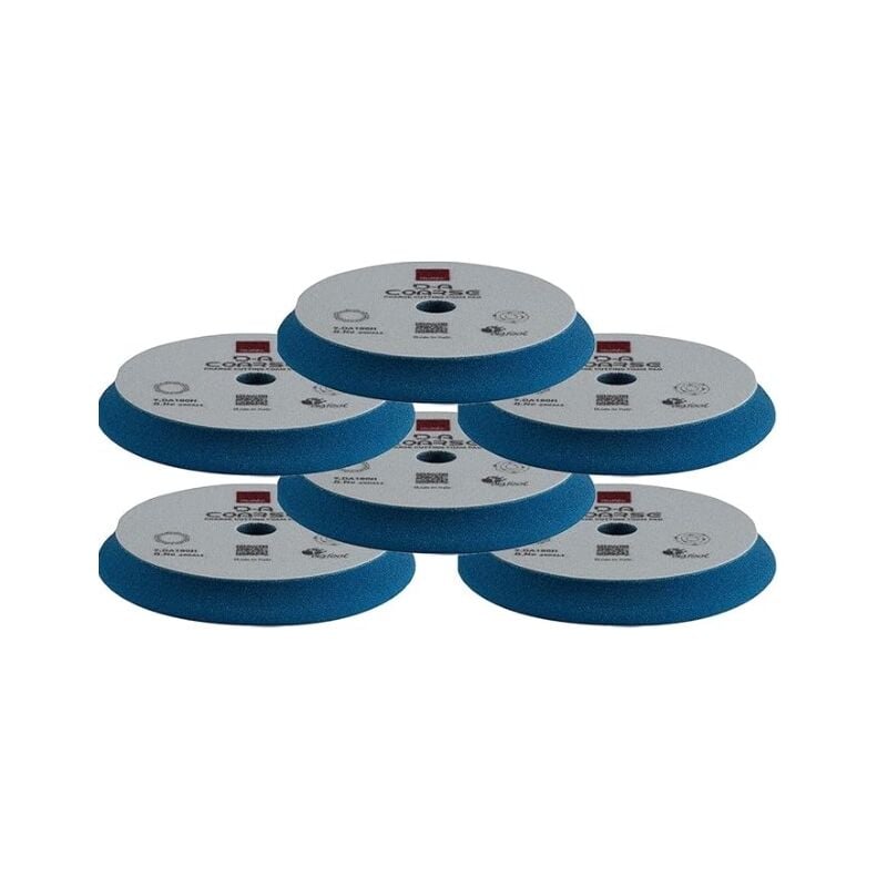 Ferraris Color - rupes d-a Coarse - Set di 6 tamponi per lucidatura, 150-180 mm, colore: Blu