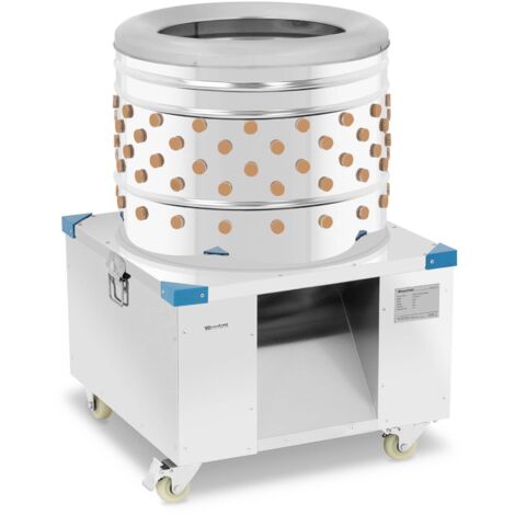 Rupfmaschine Hühner Geflügelrupfmaschine 1.500 W Gänse Enten Wachteln 360 kg/h - Weiß, Schwarz