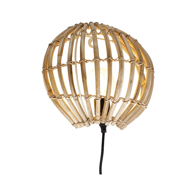 Rural wall lamp bamboo - Canna