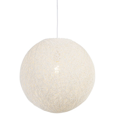 QAZQA Country Pendant Lamp 45cm White - Corda