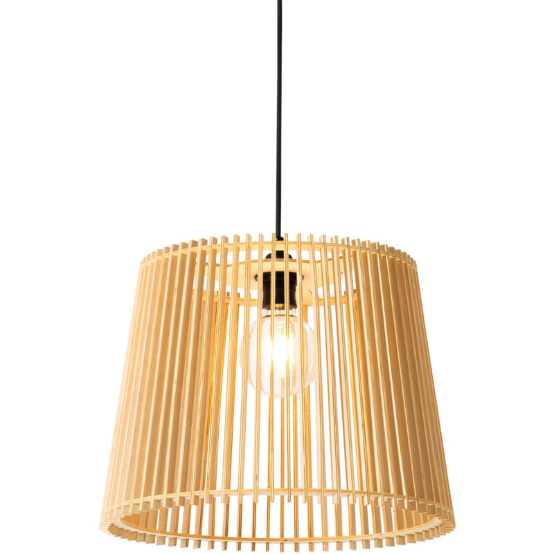 Qazqa Rustic Outdoor Pendant Light Wood Ip44 - Jayla