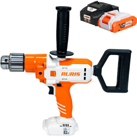 RURIS Perceuse visseuse sans fil RMX1390 20V 130Nm, moteur sans balais, 2 vitesses, LED, mandrin 16mm + Kit batterie 4Ah et chargeur