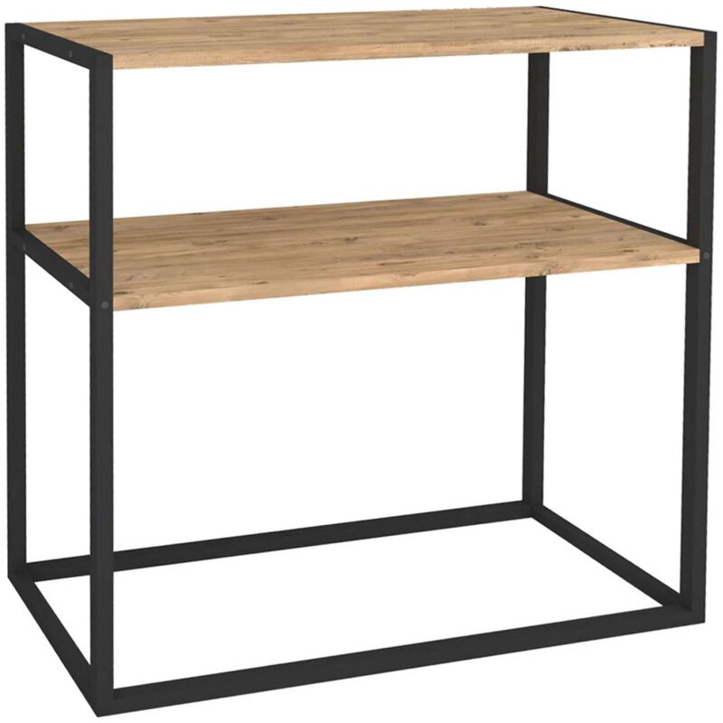 Miroytengo - Rus - armoire muette avec étagères de base inférieure et chêne safir 90x90x34 cm