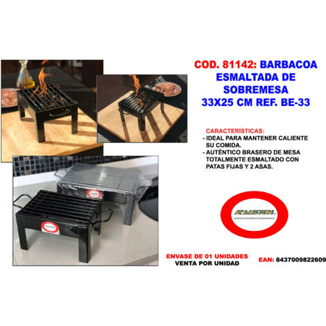 RUSAN barbacoa vitrificada 34x25x15 cm , Barbacoa vitrificada 34 x 25 x 15 cmIdeal para sobremesaFácil mantenimientoPara sus reuniones familiaresMedidas: 34 x 25 x
