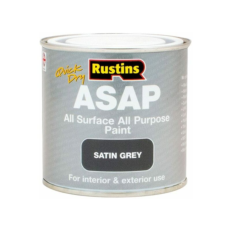 Rustins ASAP Paint Grey 500ml RUSASAPGR500