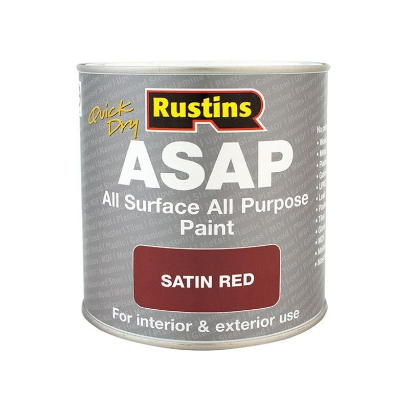 Rustins ASAP Paint Red 250ml RUSASAPR250