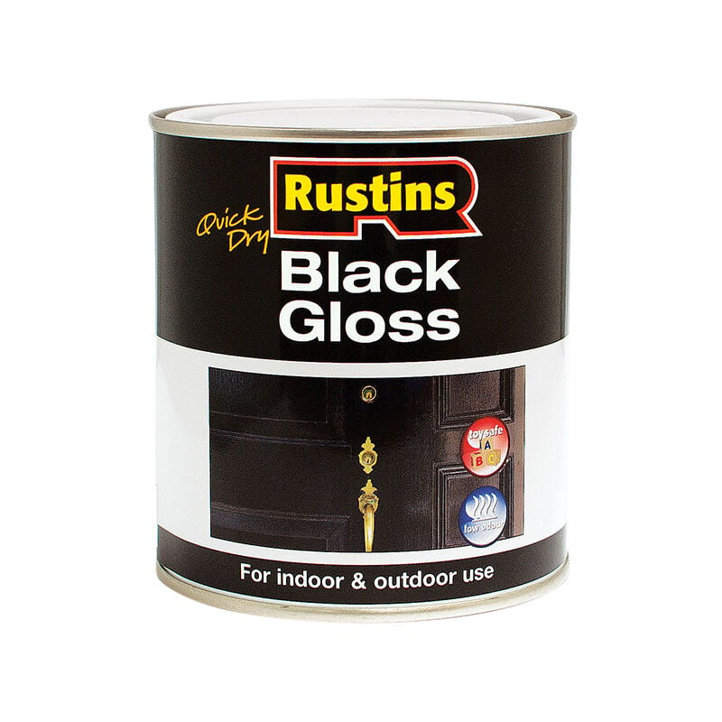 Rustins - BLAGW250 Quick Dry Black Gloss 250ml RUSBGWB250