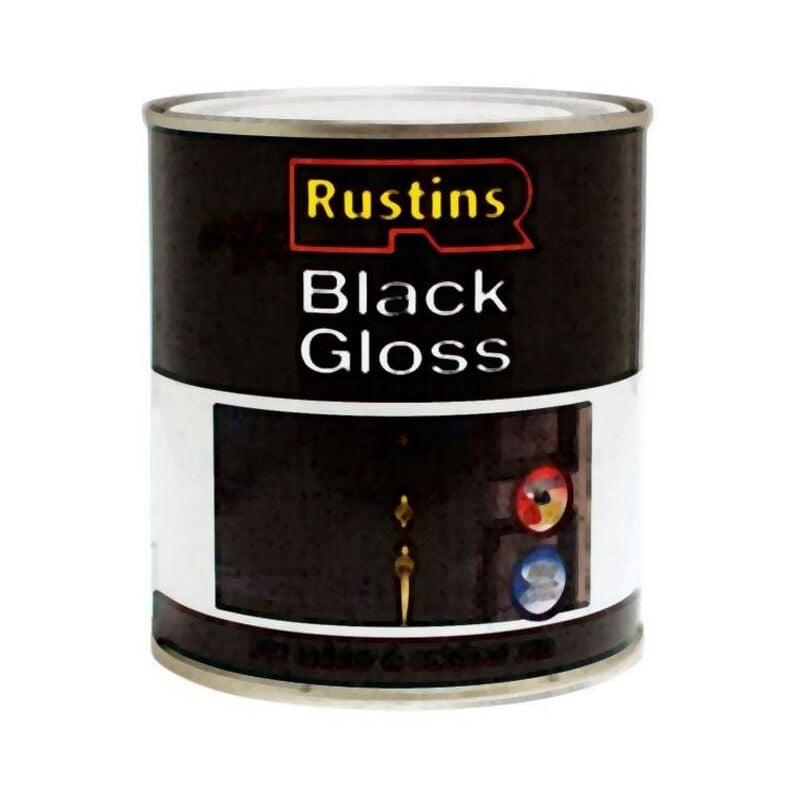 Rustins - BLAGW500 Quick Dry Black Gloss 500ml RUSBGWB500