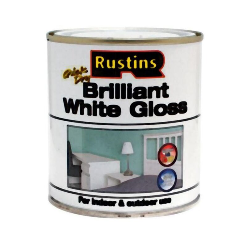 Rustins - WHIGW500 Quick Dry Brilliant White Gloss 500ml RUSWGWB500