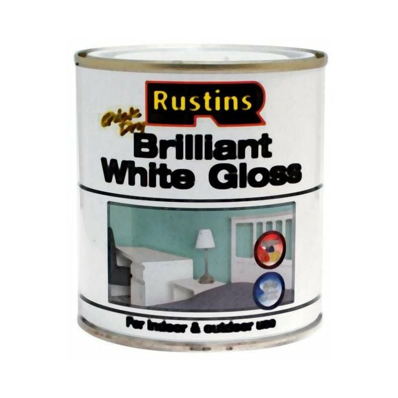 Rustins - WHIGW250 Quick Dry Brilliant White Gloss 250ml RUSWGWB250