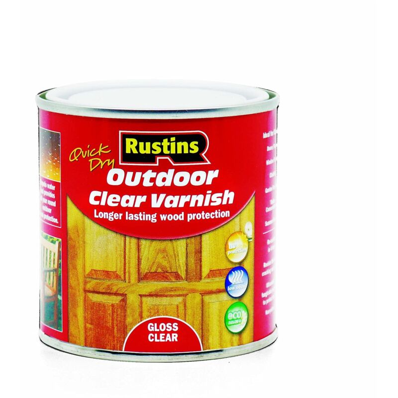 Exterior Varnish Clear Gloss 250ml - Rustins