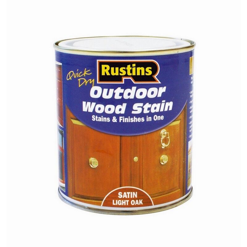 Rustins Outdoor Wood Stain 250ml Satin Light Oak