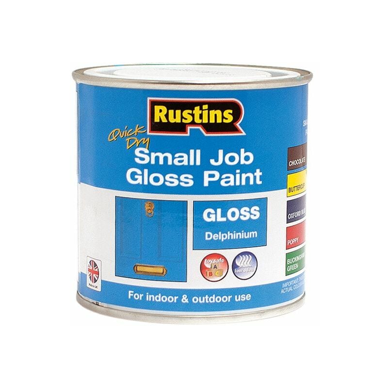 Rustins - GPDEW250 Quick Dry Small Job Gloss Paint Delphinium 250ml russjpdelqd