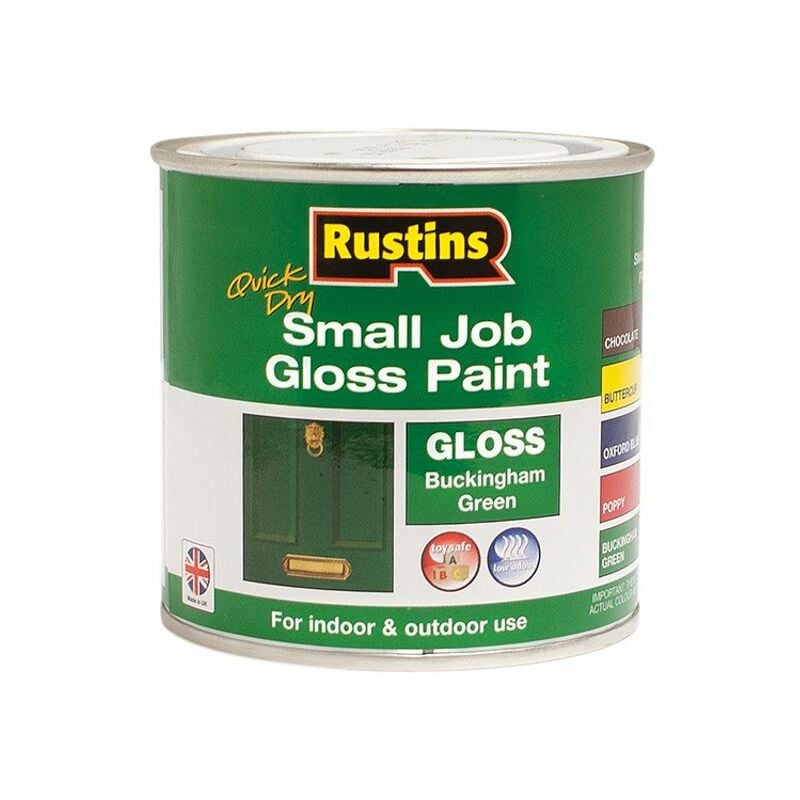 Rustins - Quick Dry Small Job Gloss Paint Buckingham Green 250ml russjpbgqd