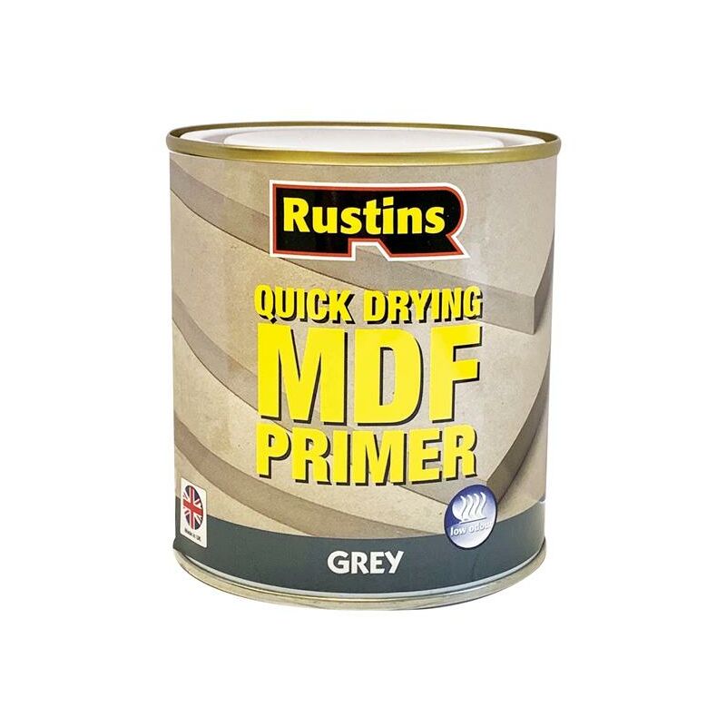 Rustins - MDGP250 Quick Drying mdf Primer Grey 250ml RUSQDMDFP250