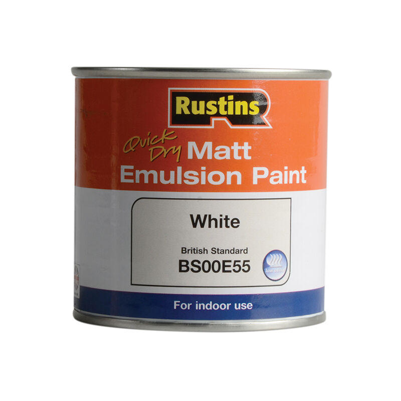 Rustins - MEMLW250 Quick Dry Matt Emulsion Paint White 250ml RUSMEW250