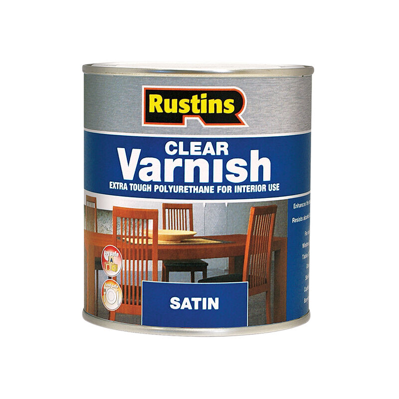 Rustins - POSC500 Polyurethane Varnish Satin Clear 500ml RUSPVSCL500