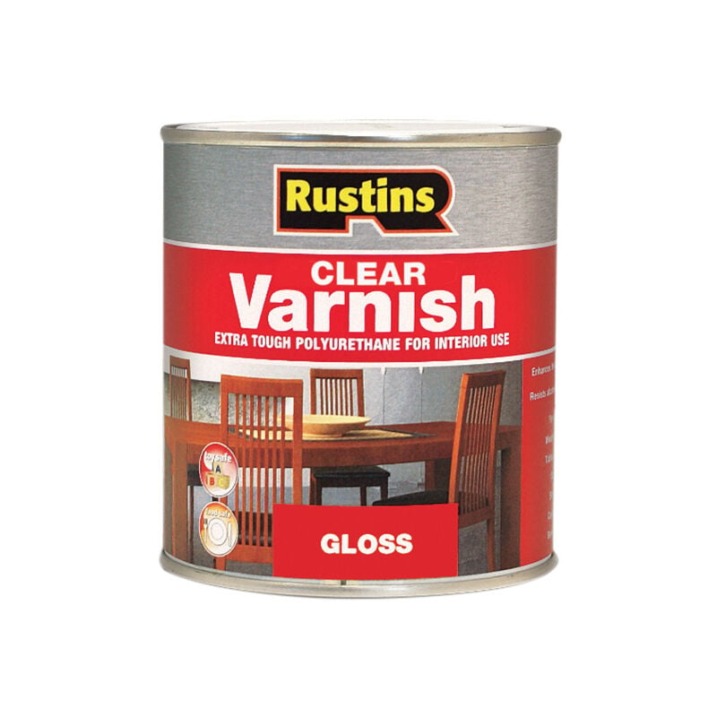 Rustins POGC500 Polyurethane Varnish Gloss Clear 500ml RUSPVGCL500