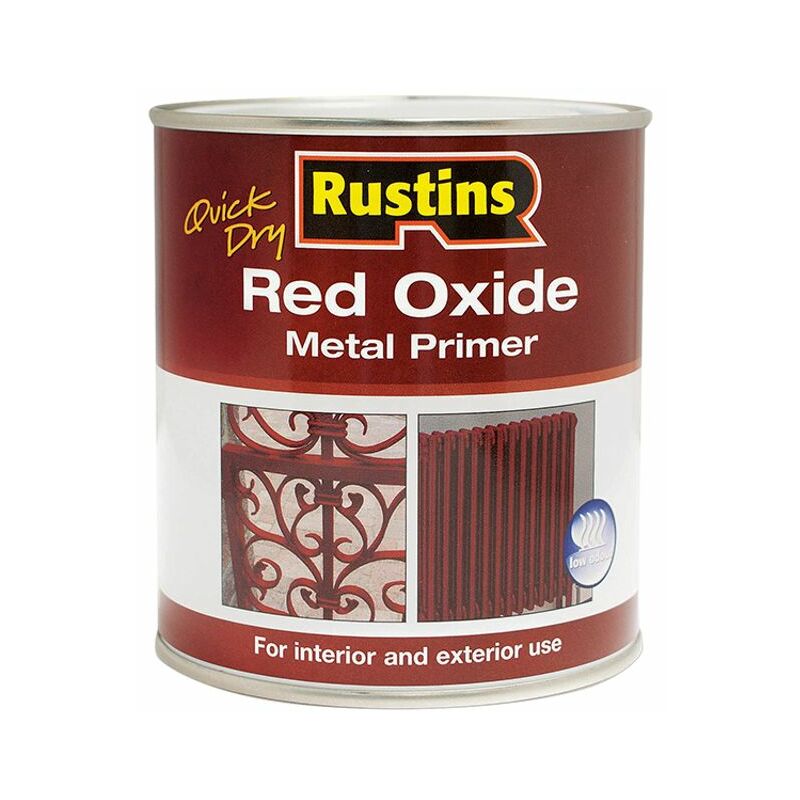 Rustins - Quick Dry Red Oxide Metal Primer 500ml RUSROMP500Q - Red Oxide