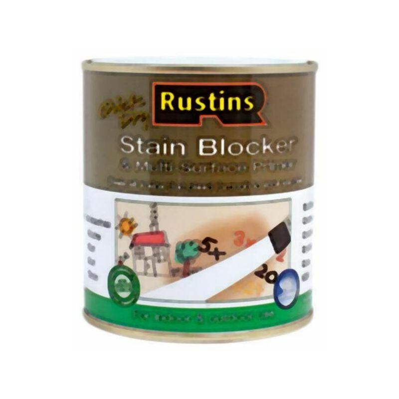 SBMP1000 Quick Dry Stain Block & Multi Surface Primer 1 litre RUSQDSBP1L - Rustins