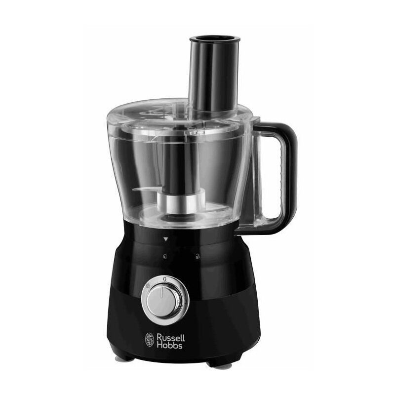 Russell Hobbs - Robot Multifonction Matte Black 24732-56 - 600 w - Bol 2,5 l - Lames inox - Disque réversible - Noir mat