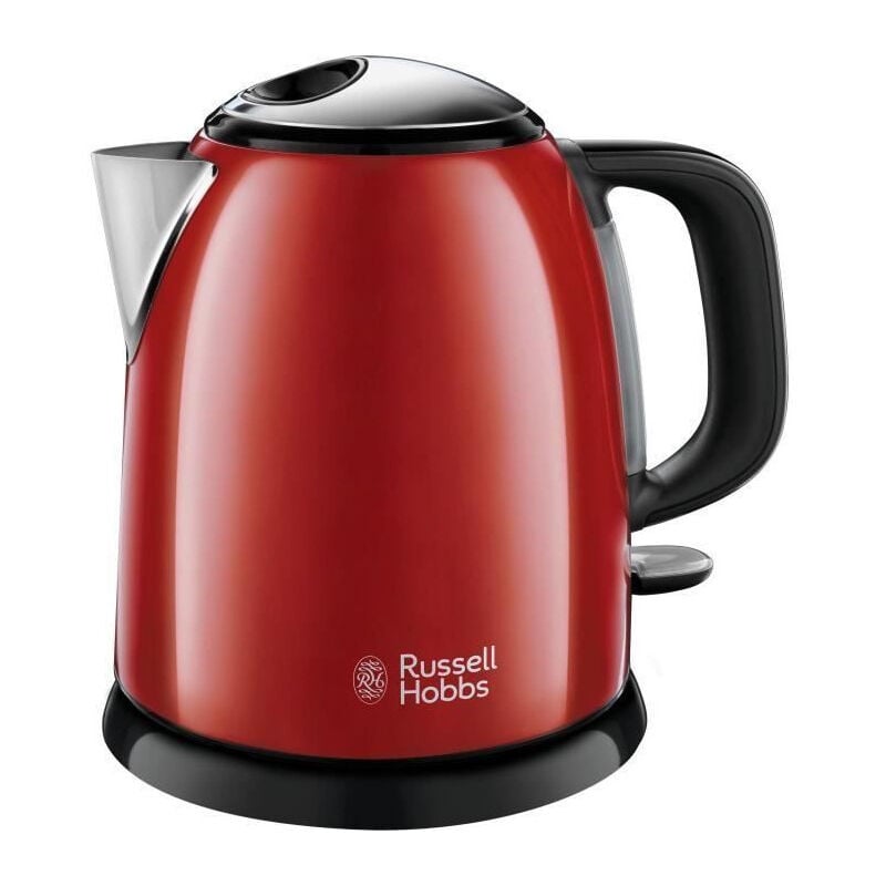 Russel hobbs 24992-70 Bouilloire Compacte Colours Plus Capacite 1 l Filtre Anti-Calcaire Amovible Lavable - Rouge