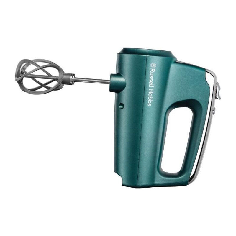 Russell Hobbs - 25891-56 Batteur Mixeur Swirl, 5 Vitesses, Fonction Turbo, 1 Paire de Batteurs Hélice, Pétrin, Fouets - Turquois