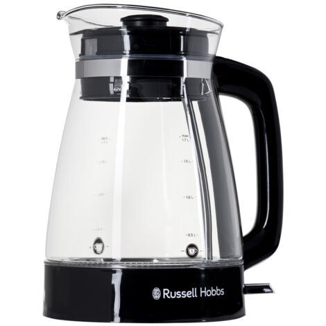 Russell Hobbs 26080-70 Classics Bollitore Caraffa in Vetro Illuminazione Interna Blu Base Girevole a 360 Gradi