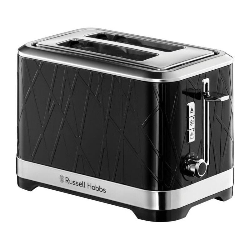 28091-56 Toaster Grille-Pain Structure, Liftn Look, Fentes xl, Cuisson Ajustable, Rechauffe Viennoiseries - Noir - Russell Hobbs