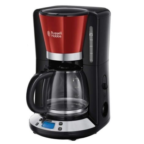 Russell Hobbs Colours Plus+ Flame Red Digitale Glas-Kaffeemaschine Rot