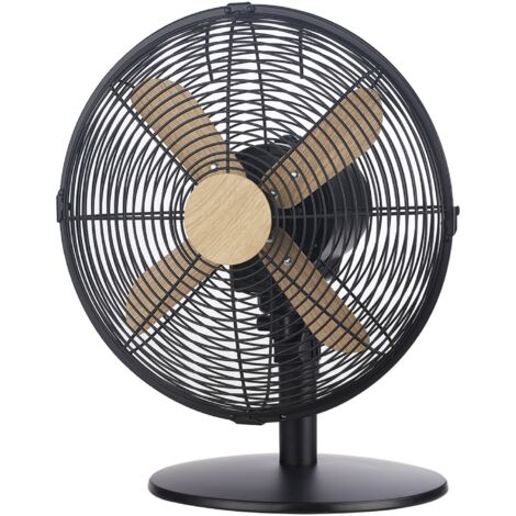 Russell Hobbs Desk Fan 12" Black Scandi Wood Effect RHMDF1201WDB