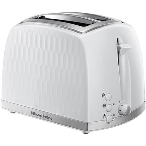 Russell Hobbs Honeycomb 2 Slice White Toaster
