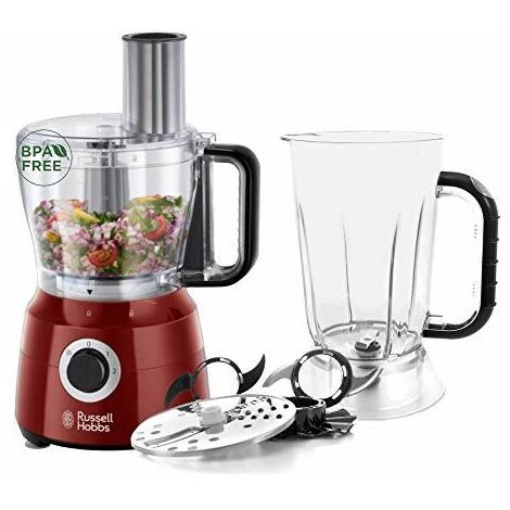 Russell Hobbs Robot Cuisine Multifonction, Hâche, Mixe, Tranche, Râpe, Lames Pétrin,...