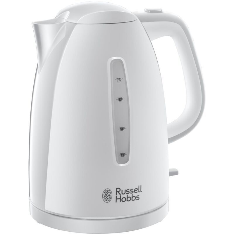 Russell Hobbs - 21270 Textures Plastic Kettle, 1.7 Litre, 3000 w, White