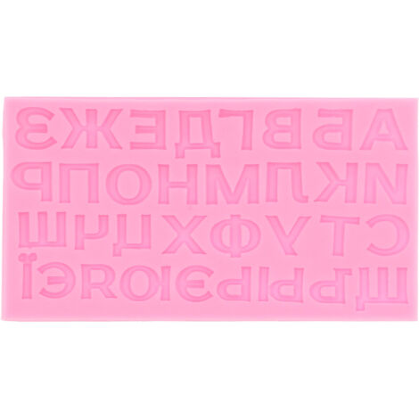 Russian Letters Mold Liquid Silicone Cake Chocolate Mold DIY Baking Mold for Bakery HomePink