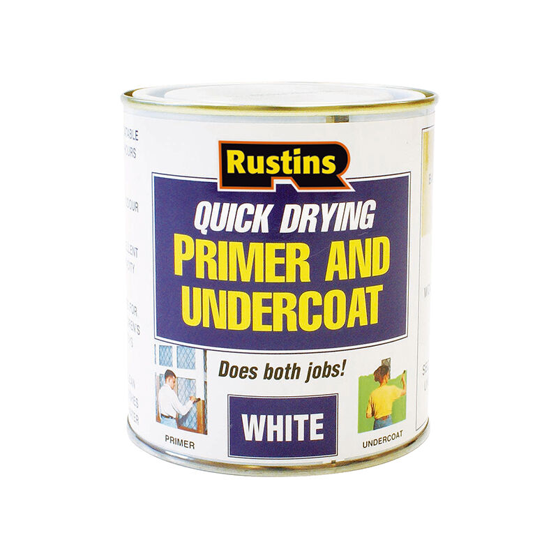 Rustins - WHPU250 Quick Dry Primer & Undercoat White 250ml RUSQDWPUC250