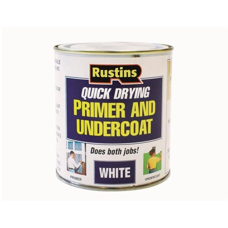 Rustins - Quick Dry Primer & Undercoat White 500ml RUSQDWPUC500 - White