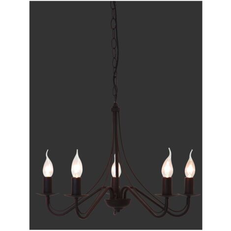 Rust Country Rustikaler Kronleuchter 5xE14 Ø55 cm Trio Lighting