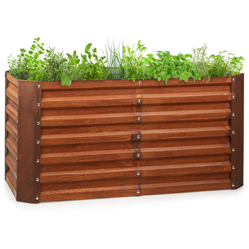 Blumfeldt - Rust Grow Potager Surélevé De Jardin Finition Rouille En Tôle D'Acier Galvanisée
