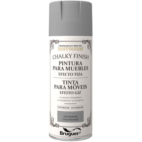 Rust-Oleum Bruguer Chalky Finish pintura para muebles en spray Gris Invernal 400 ml