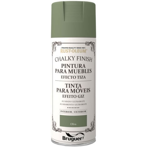 Rust-Oleum Bruguer Chalky Finish pintura para muebles en spray Verde Oliva 400 ml