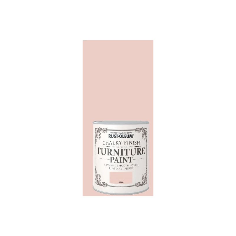 Rust-oleum - Chalk Chalky Furniture Paint Coral 125ML - Coral