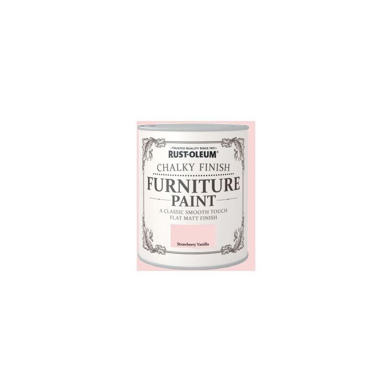 Rust-oleum - Chalk Chalky Furniture Paint Strawberry Vanilla 125ML - Strawberry Vanilla