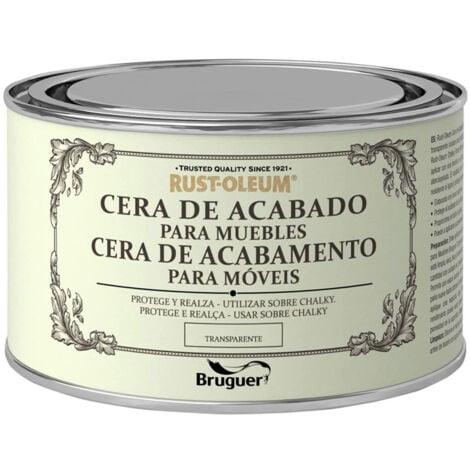 RUST-OLEUM BRUGUER cera acabado para muebles transparente 400ml lata , Rust Oleum Cera de Acabado para Muebles Xylazel Transparente. Producto complementario de Rust Oleum Chalky Finish Pintur