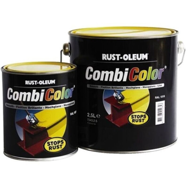 Rust-Oleum Combicolor Glänzende Farbe Schwarz Ral 9005 Dose 0, 75 Liter